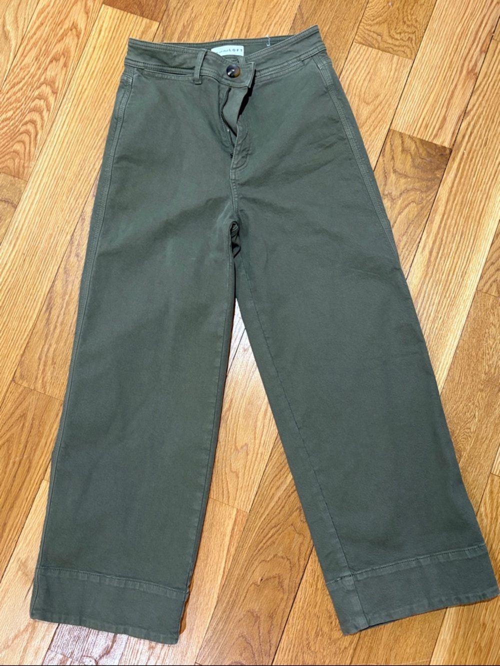 Olive Wide-Leg Pants